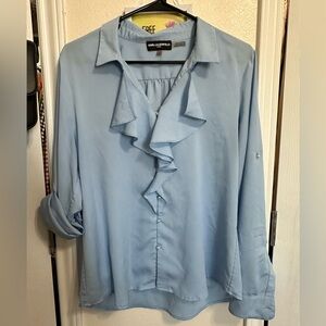 Blusa KARL LAGERFELD talla L nuevesita color celeste
